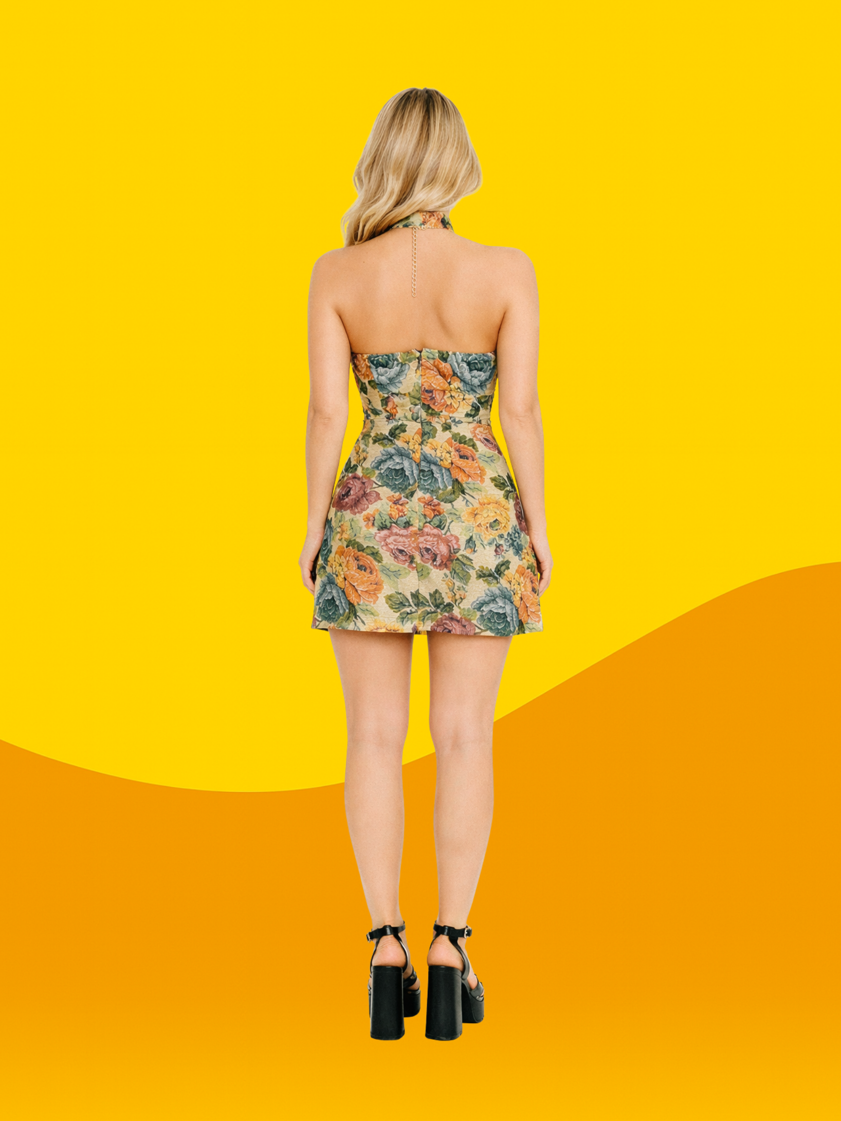 Retro Bloom Corset Dress