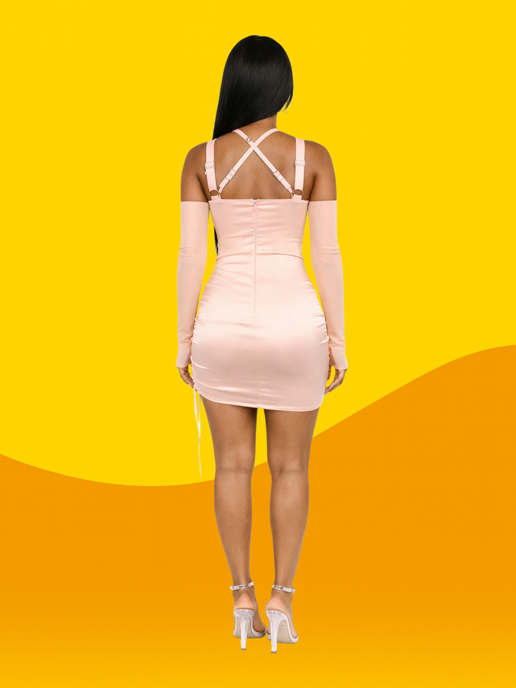 Blush Voltage Satin Dress