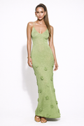 Knitted Flowers Suspenders Dress Crochet Glitter Dresses