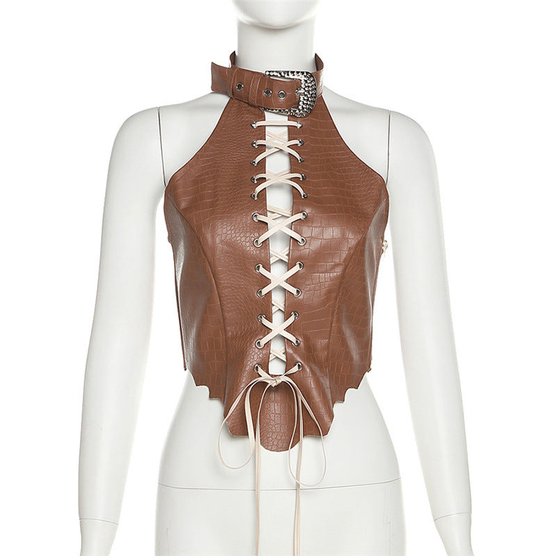 Halter Backless Slim Fit All-match Vest